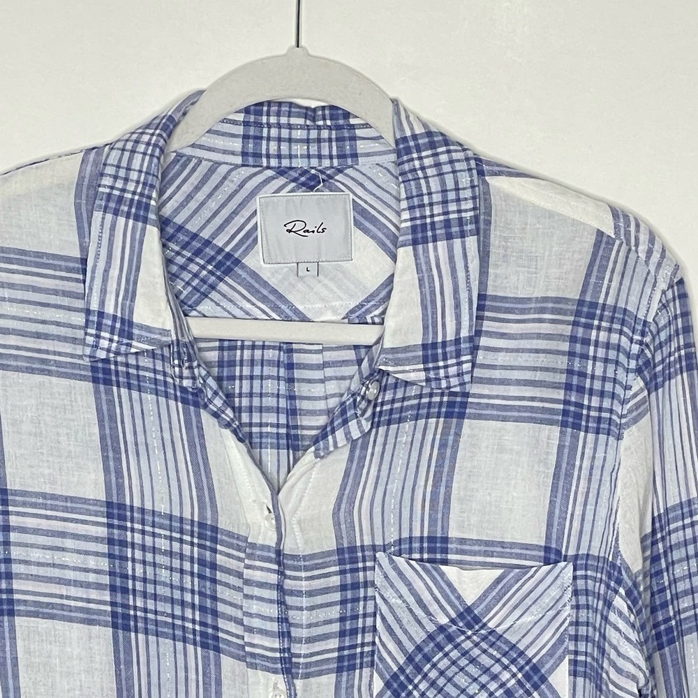 Rails Charli Plaid Button Down Shirt Large - Picture 4 of 8
